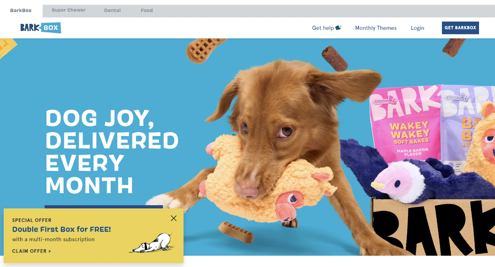 barkbox homepage