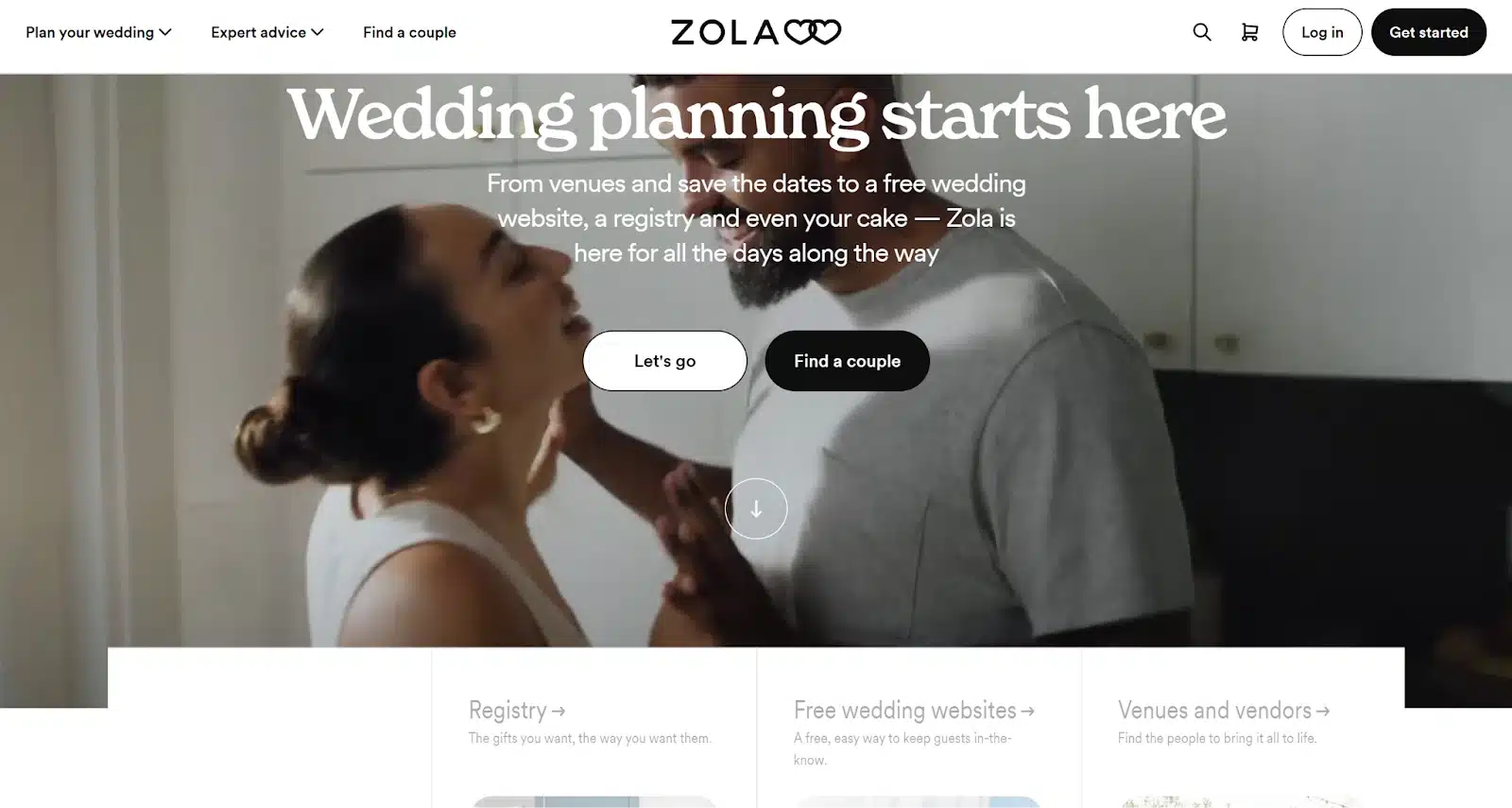 zola homepage