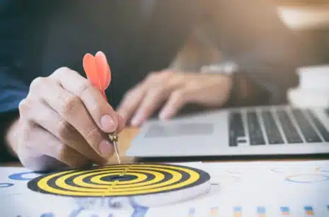 Marketer analyzing customer search intent to improve SEO performance and conversions